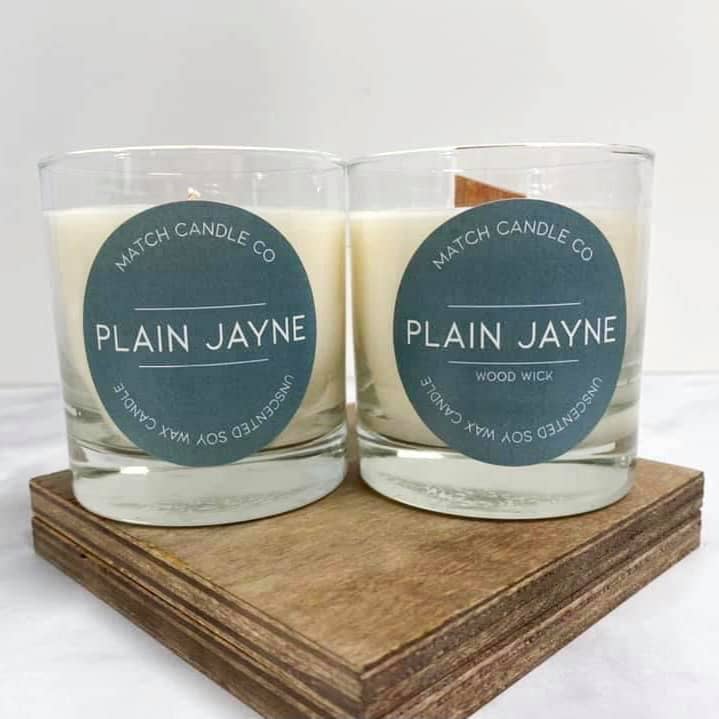 Plain Jayne - Unscented Candle for wholesale by Match Candle Co.