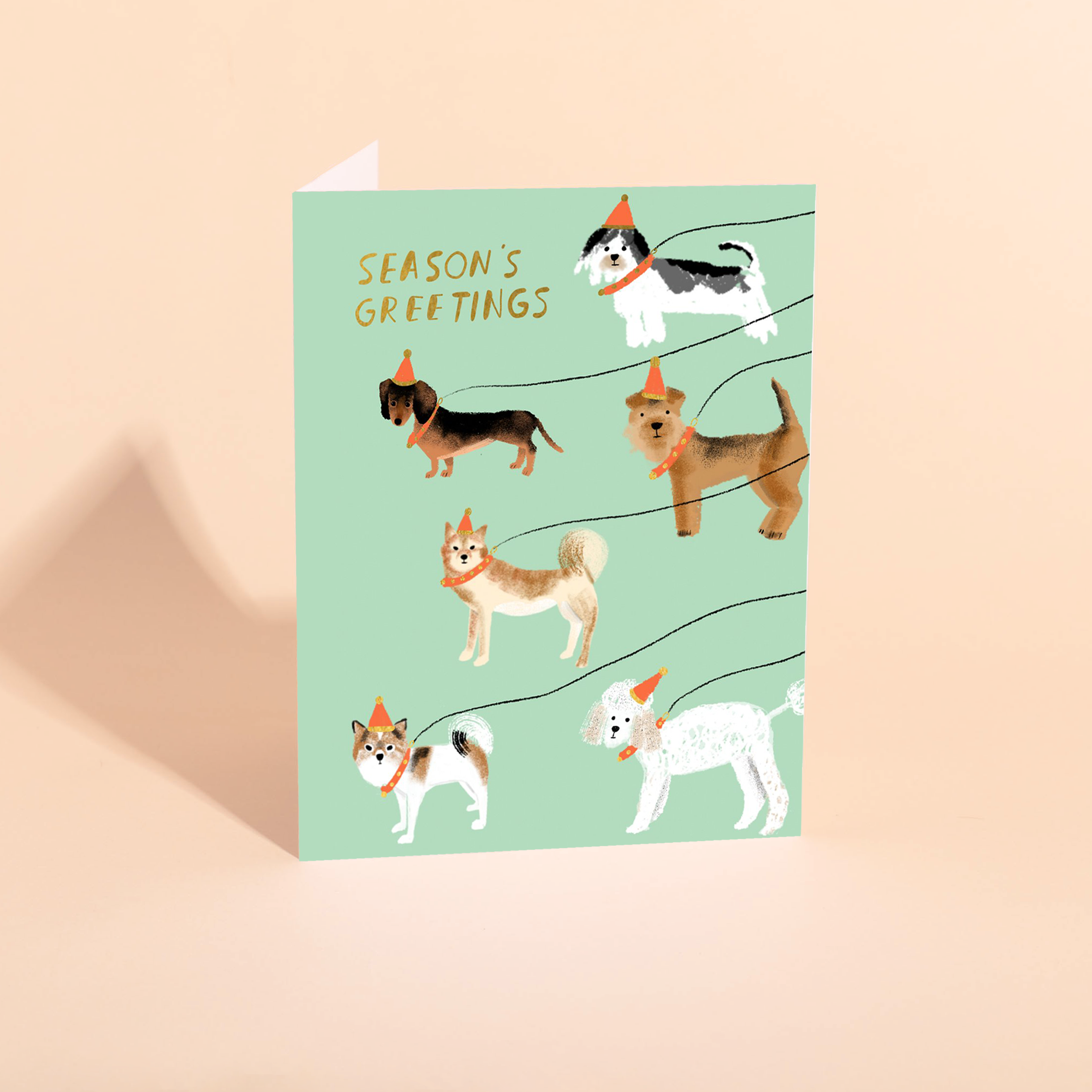 Carolyn Suzuki – postal de época festiva por atacado – SAIR PARA UMA CAMINHADA DE INVERNO - Cartão de férias0