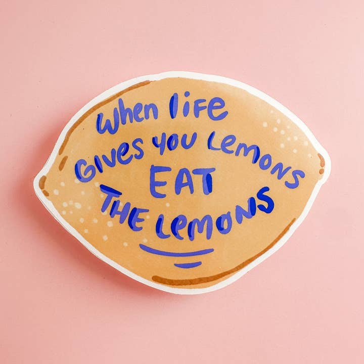 When Life Gives You Lemons Vinyl Sticker for wholesale by Ashley Frye Studio