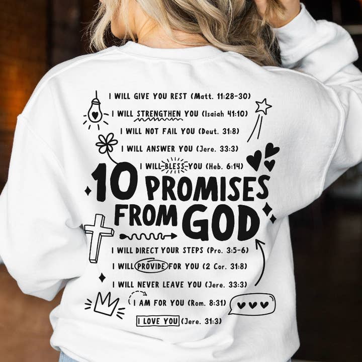 10 PROMISES FROM GOD GRAPHIC for wholesale by Psalms & Grace Design Co.