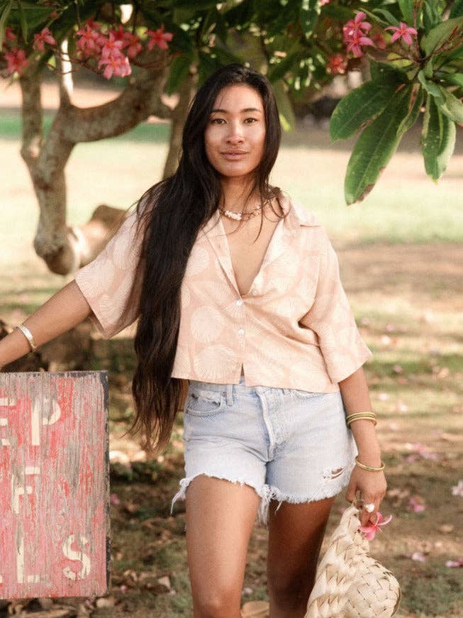 Talia Top - Opihi Apricot for wholesale by Salt + Sea