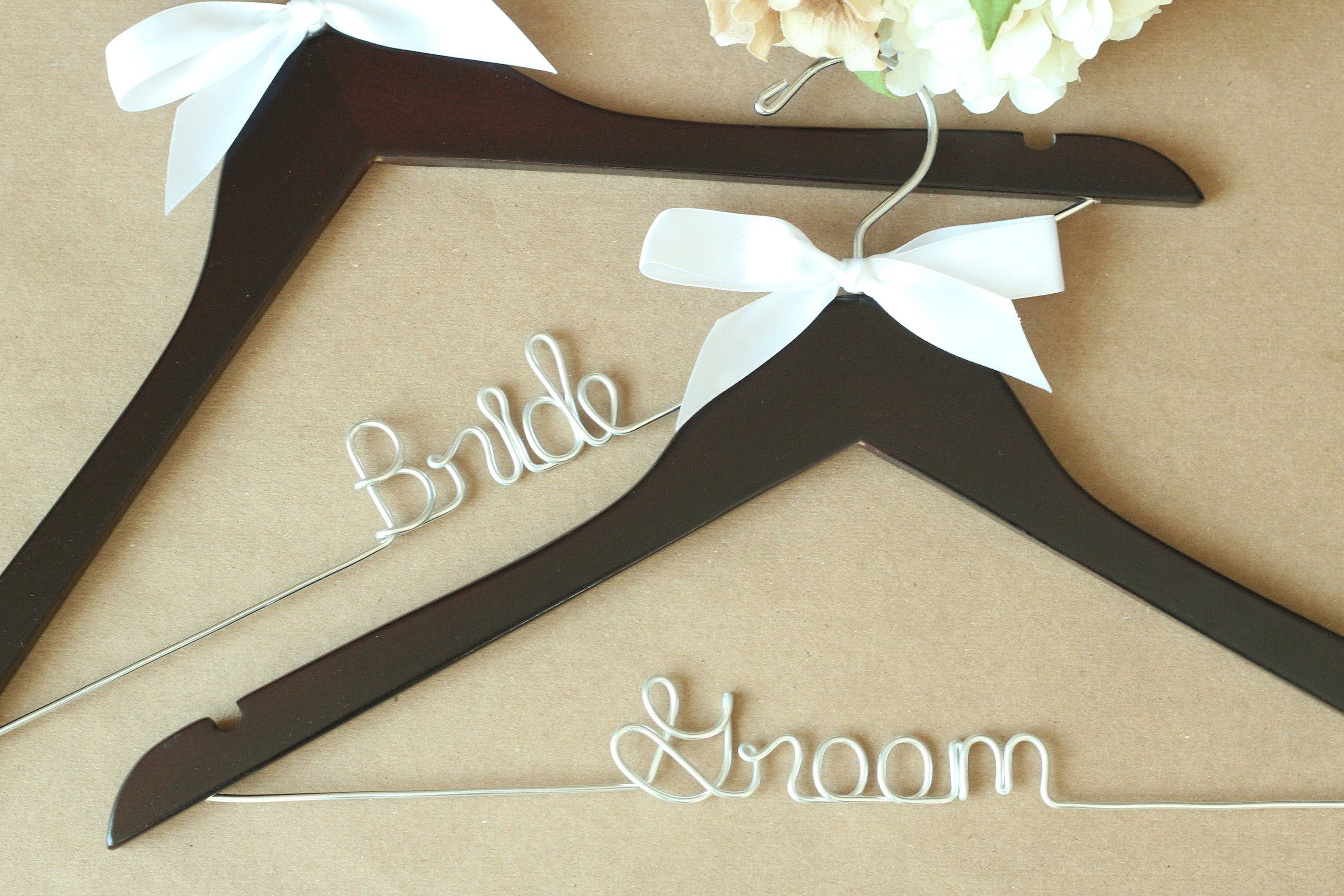 Bride and Bow - Wholesale Kleerhangers - Hangers voor bruid en bruidegom, set van 21
