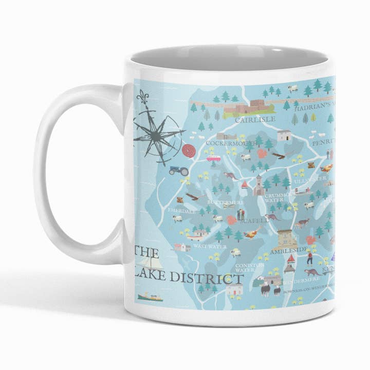 LAKE DISTRICT Greeting mug
Ceramic 11 oz mug printed in UK for wholesale by Betty Boyns Designs