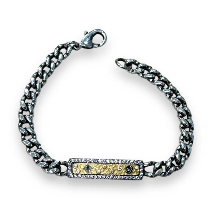 Vintage Silver Soleil ID Bracelet for wholesale by TAT2 DESIGNS