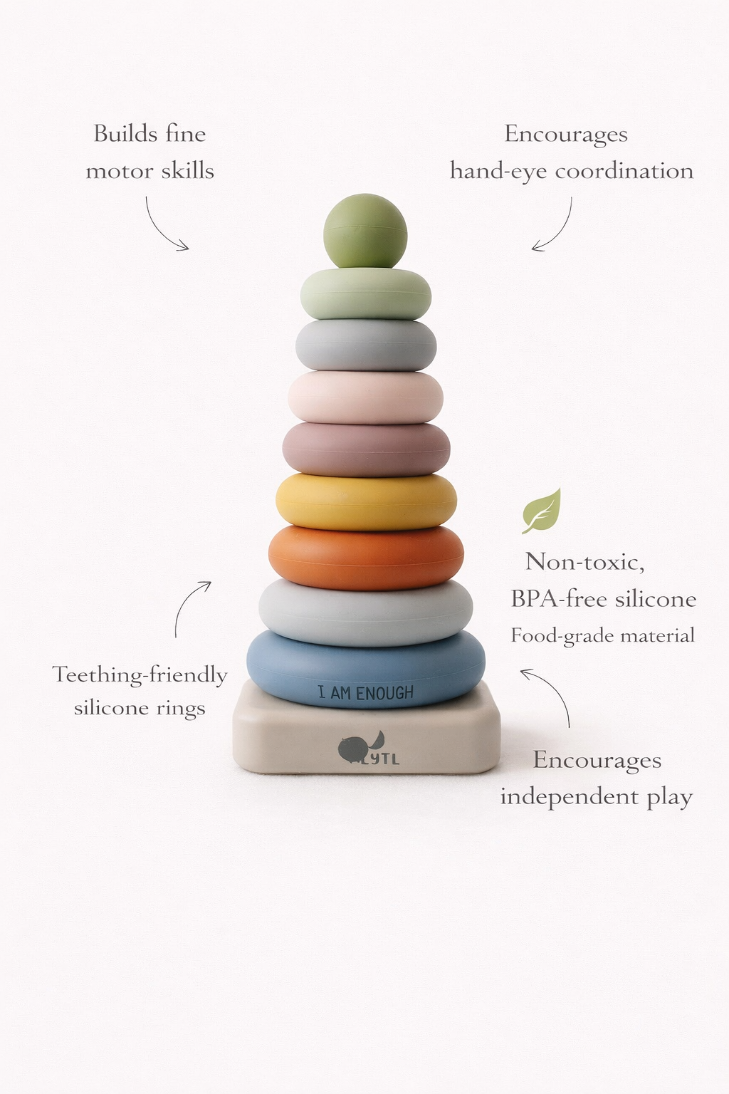 Lytl Store - Wholesale Building Set - Kids - Montessori Silicone Ring Stacker | Toddler Sensory Toy1