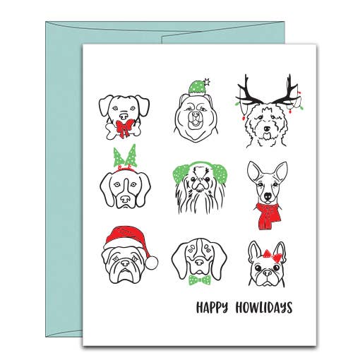 Happy Howlidays Dog Lovers Card voor wholesale door Stack Paper Press