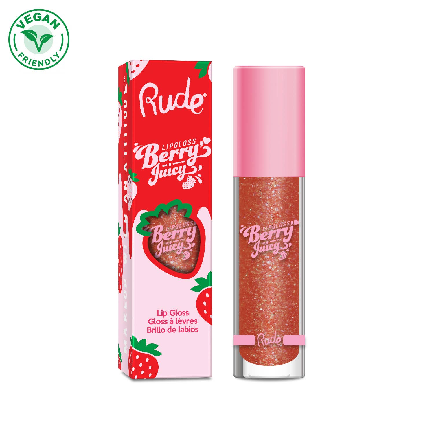 Rude Cosmetics - Wholesale Lip-gloss - Berry Juicy Lip Gloss8