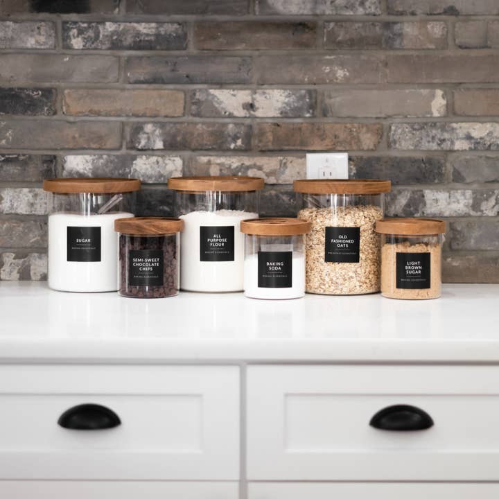 Savvy & Sorted - Wholesale Food/beverage label - Black Minimalist Pantry Labels9