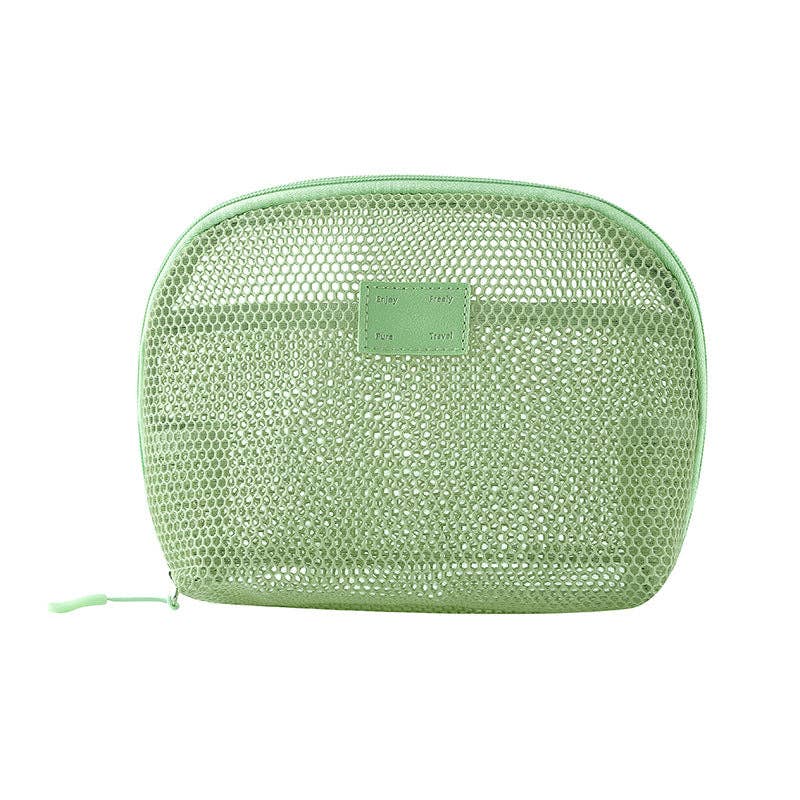 Dipped Shop – wholesale Make-up/cosmetic bag – Solid Color Mesh Mini Make Up Bags DP25C64211