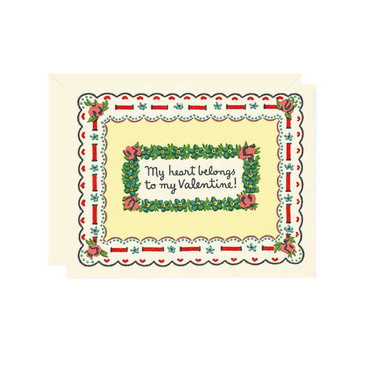 Wallflower Paper & Party - Wholesale Love card - Vintage Valentine Greeting Card