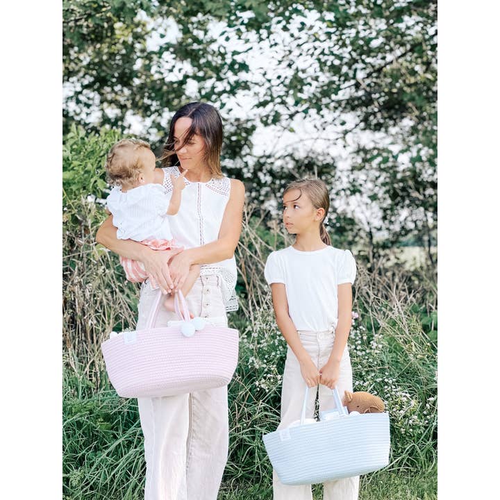 Fephas - Wholesale Diaper Caddy - Baby - Rope Diaper Caddy- Vintage Rose8