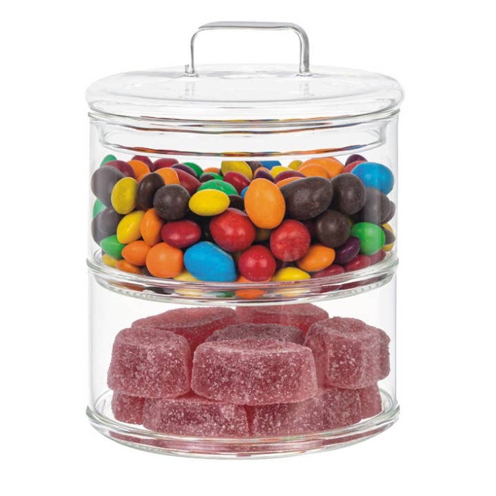 Açucareiro de vidro de dois andares por atacado de AULICA