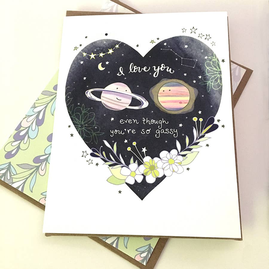 Cynla - Wholesale Love Card - Gassy Planet Card - love greeting card, valentines day card2