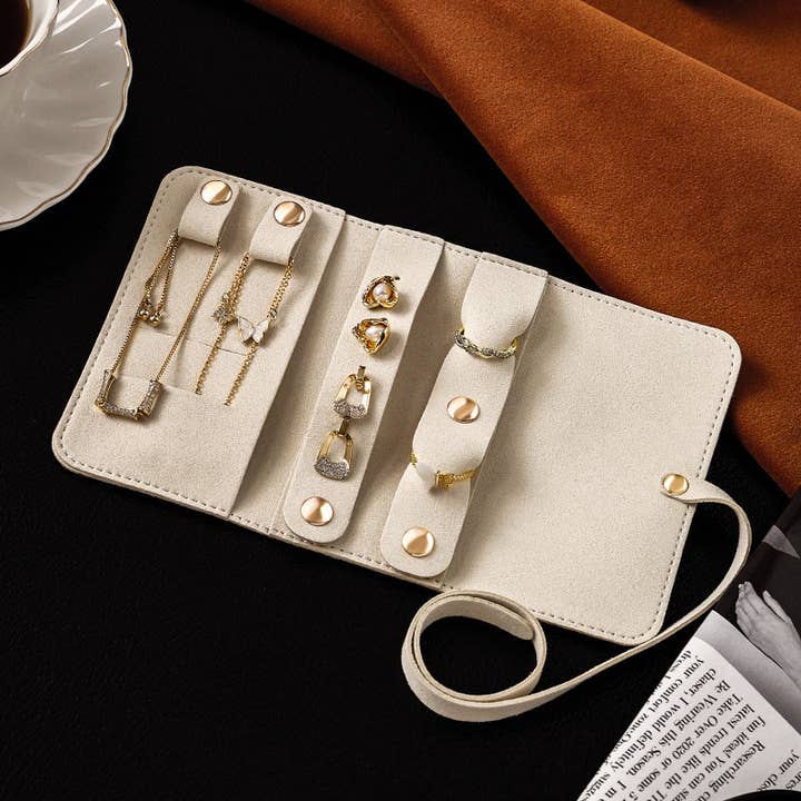 alberalkirk – Organizador/caixa de joias por atacado – Bolsa Organizadora de Jóias em Pele Multi Funções S5P3994