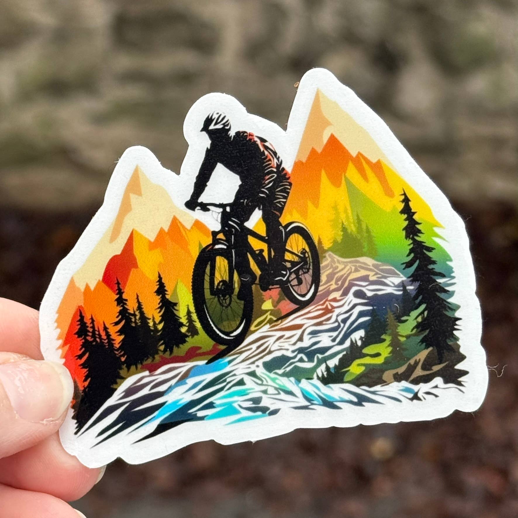 National Parks and Beyond - Wholesale Sticker - Mountain Biking Adventure Sticker - Transparent/Opaque Vinyl3