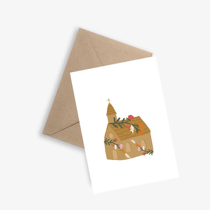 Kyrkan - Ceremoniekort (bröllop, nattvardsgång, dop) för wholesale av LE PAPIER GRAPHIQUE