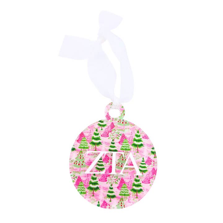 Sorority Acrylic Ornament - Round for wholesale by Sarahndipity Shop