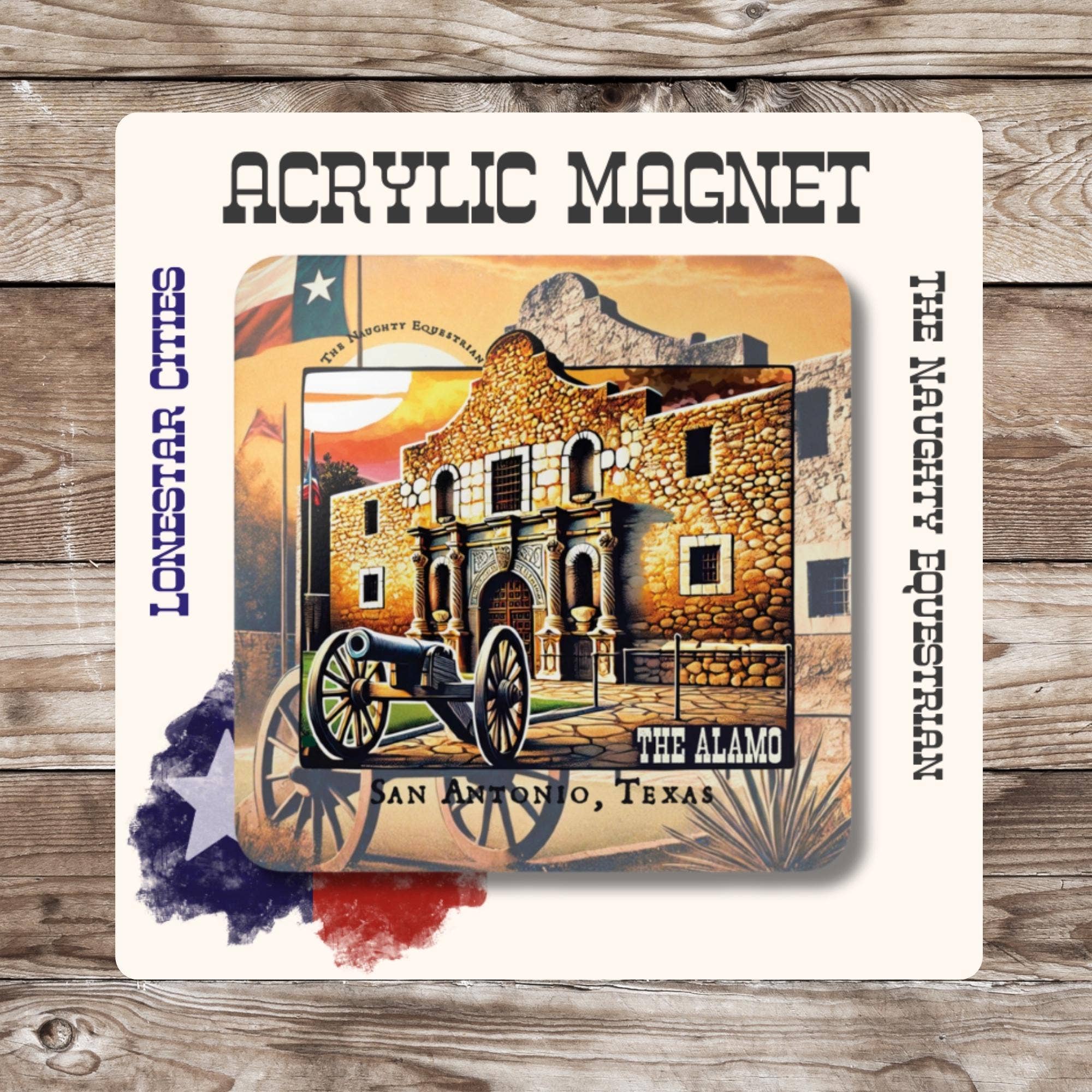The Naughty Equestrian - Wholesale Magnet - The Alamo San Antonio Texas Fridge Magnet0