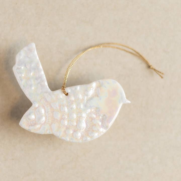 Ornamento de Pássaro Canoro em Porcelana por atacado de Melodie Grace Pottery