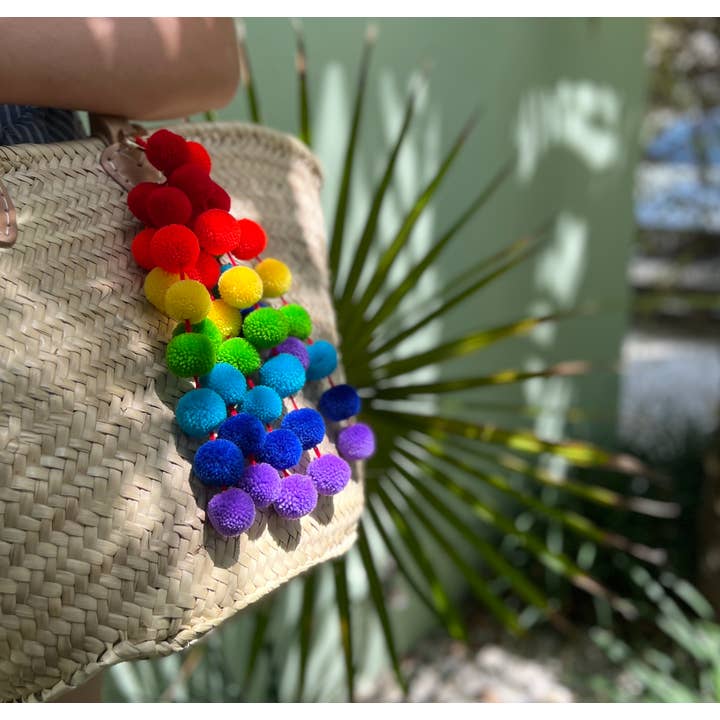 PomPom Galore - Wholesale Purse/bag accessory – Women’s - PomPom Rainbow Bag Charm1