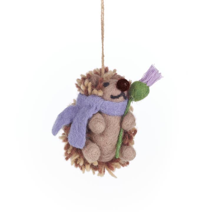 Handmade Felt Thea the Hedgehog Hanging Decoration Handmade Felt Thea the Hedgehog Hanging Decoration