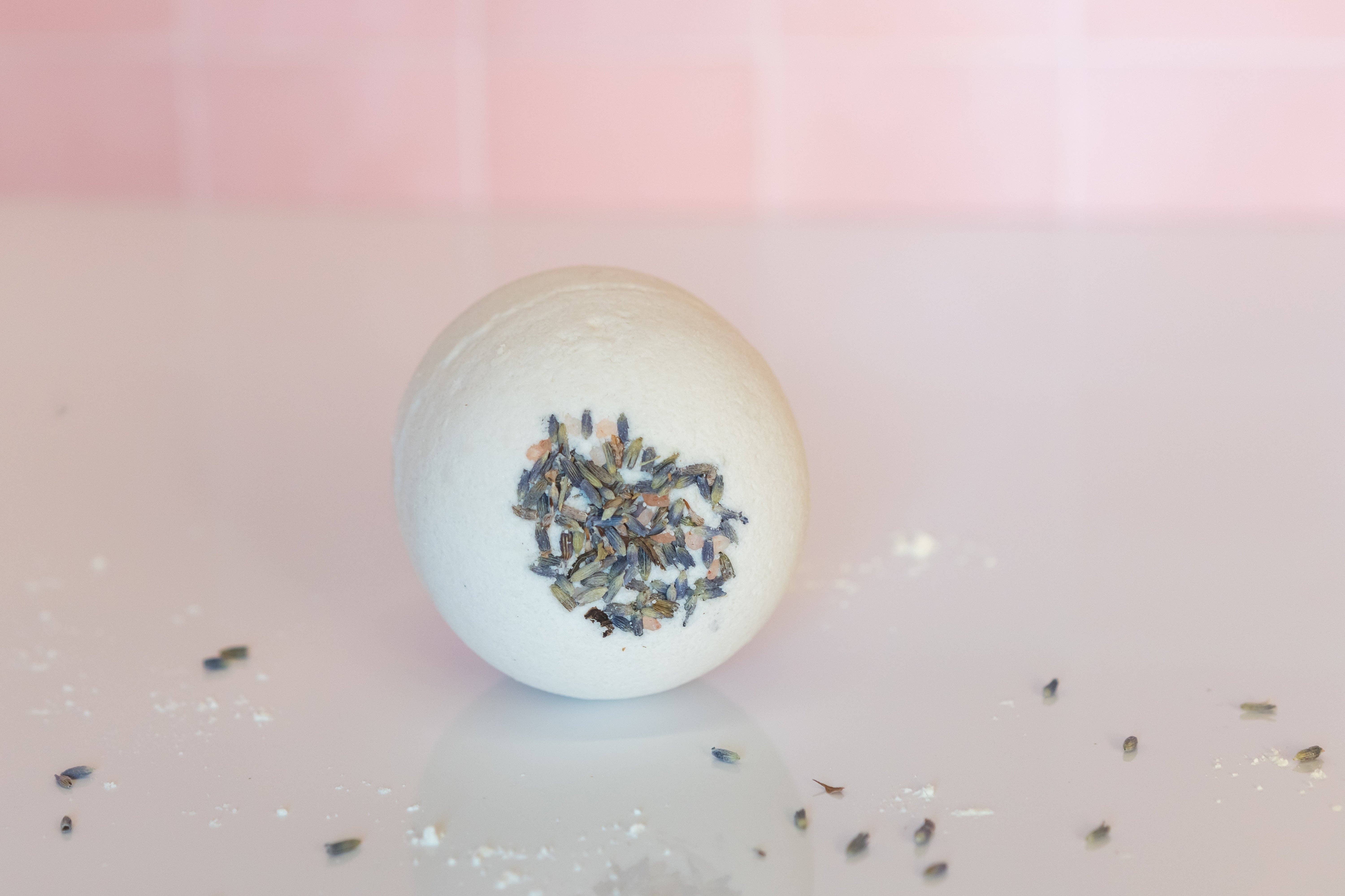 HandCraft Skincare - Wholesale Bath Bomb/Fizz - Lavender + Goat Milk Bath Bomb2