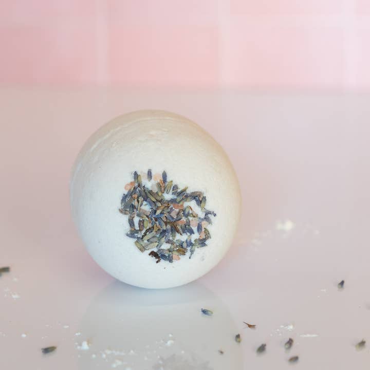 HandCraft Skincare - Wholesale Bath Bomb/Fizz - Lavender + Goat Milk Bath Bomb2