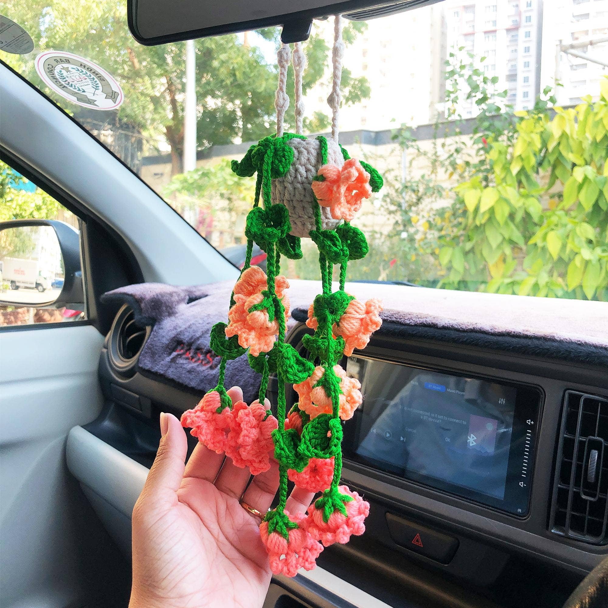 TOMOPOD LLC - Vente Peluche – enfant et bébé - Crochet de Plante Suspendue pour Voiture, Plante Suspendue au Crochet3
