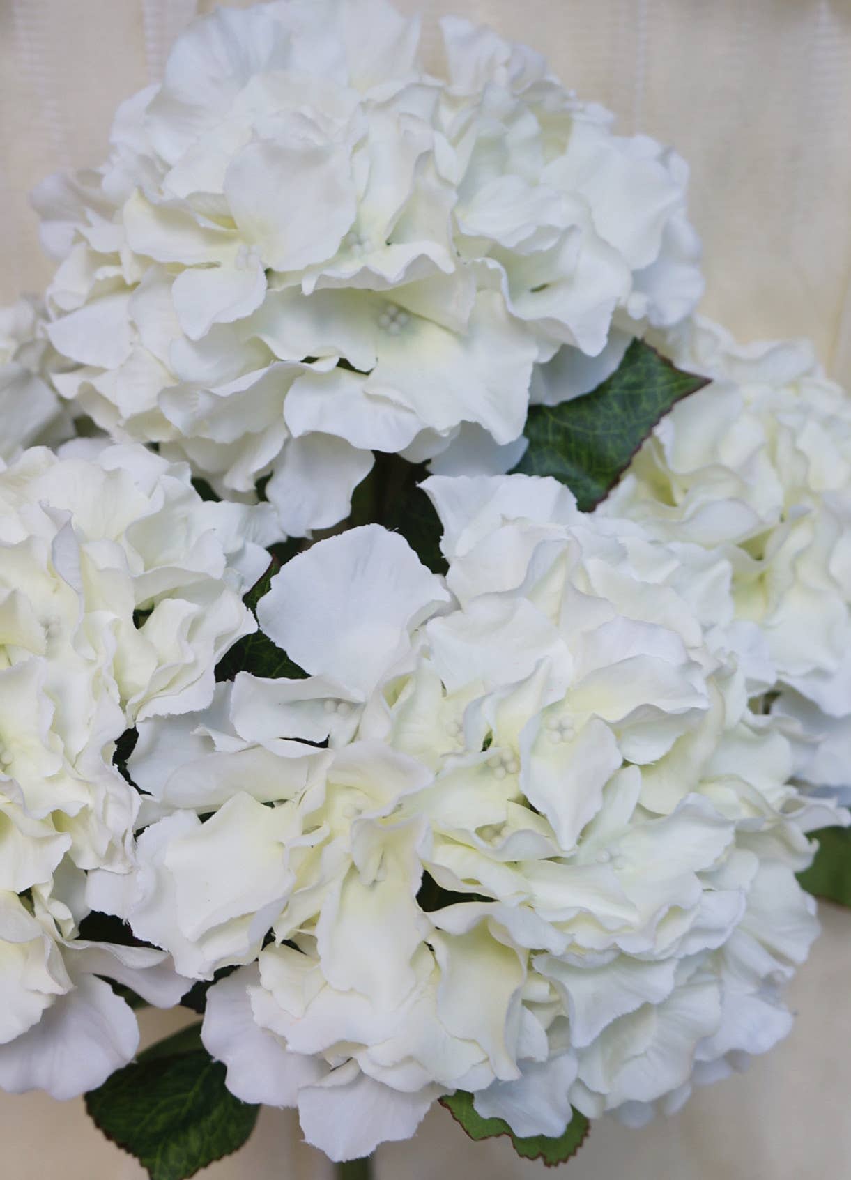 Sweet Home Deco - Wholesale Artificial Flowers - 18" Super Soft Silk Hydrangea Artificial Flower Bush White1