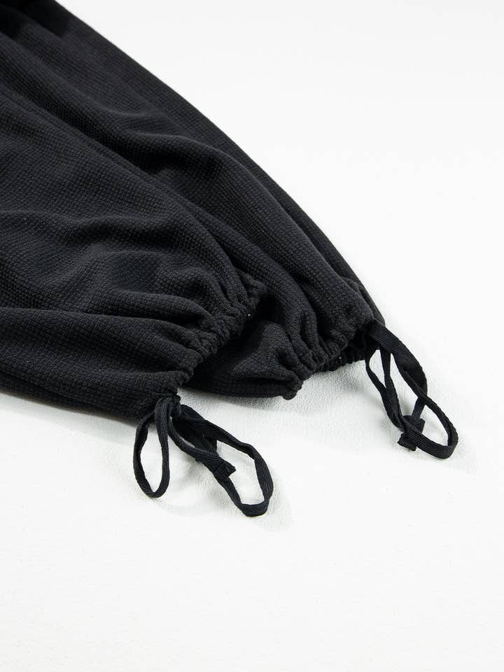 Lovesoft - Wholesale Jumpsuit - Women's - Women's Knotted Straps Button Textured Drawstring Jumpsuit19