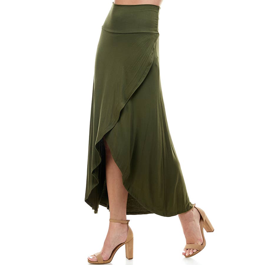 Azules Clothing – Engroshandel Nederdel - Dame – Maxi nederdel med høj lav sidespalte8