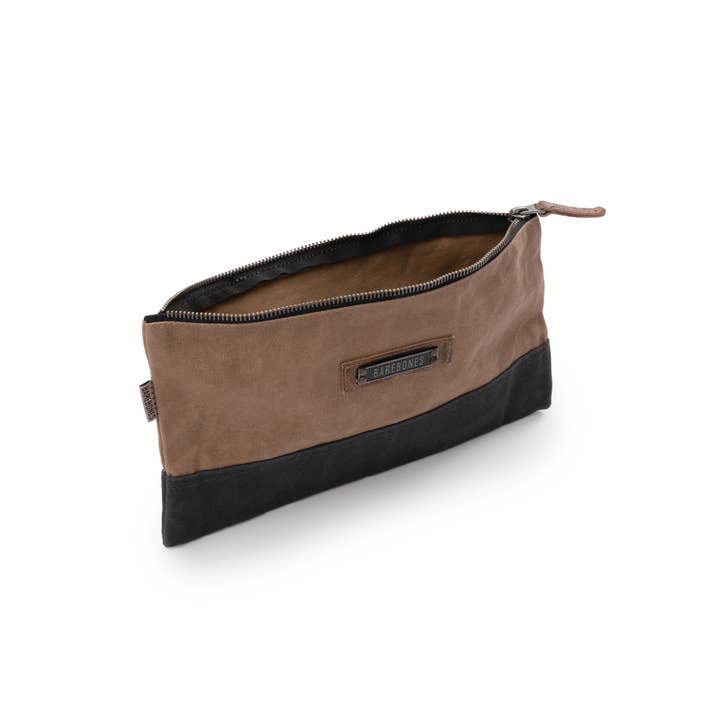 Barebones - Wholesale Pouch - Women's - Neelum Zipper Pouch Bag -Waxed Canvas Bag