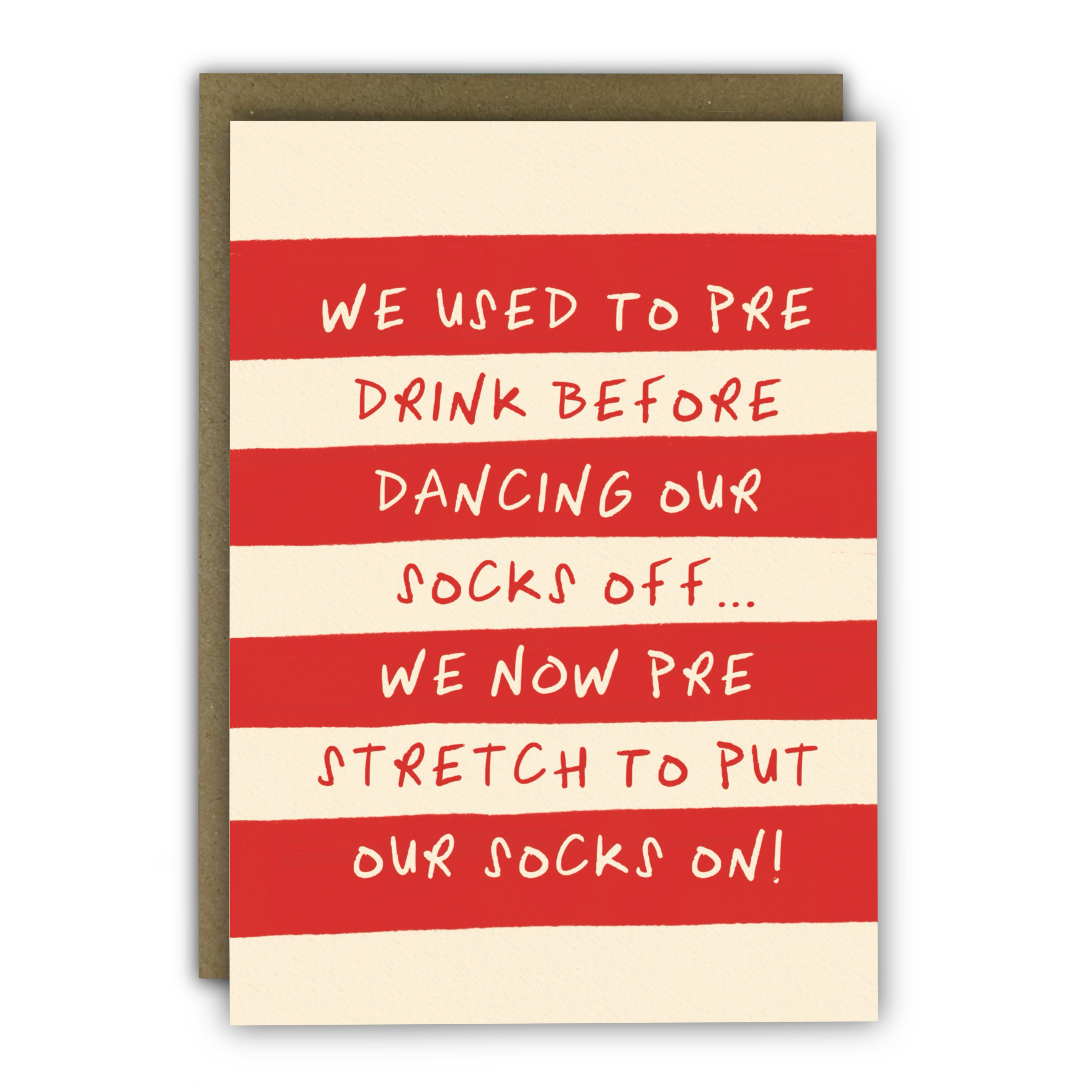 RUNNING WITH SCISSORS - USA SHIPPED DDP - WE PAY DUTIES - Wholesale Verjaardagskaartje - Grappige Verjaardagskaart - Dansen Tot Onze Sokken Eraf Vallen Grap0