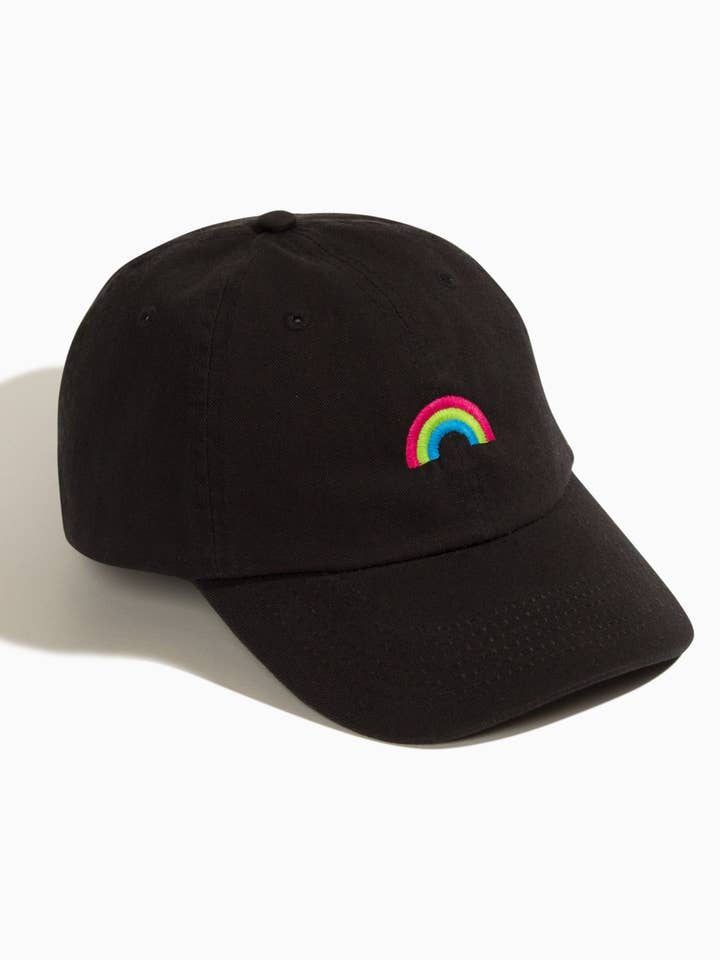 Polysexual Rainbow Black Baseball Hat for wholesale by Qweer