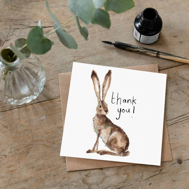 Catherine Rayner Trading Ltd - Wholesale Thank You Card - Hilary Hare Thank You Card2