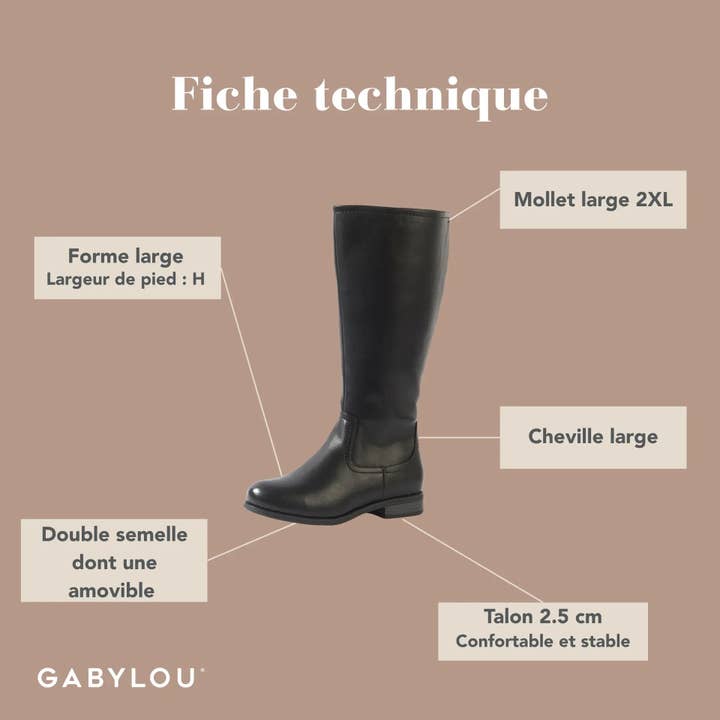 Gabylou - Wholesale Boots - Women's - Wide Calf Boots 2XL - Melania Model21