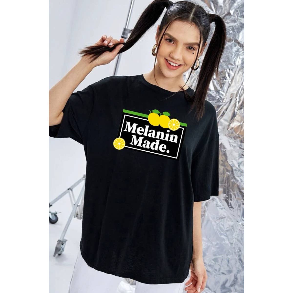 crashangel.us - Vente T-shirt sérigraphié – femme - T-shirt imprimé MELANIN MADE0