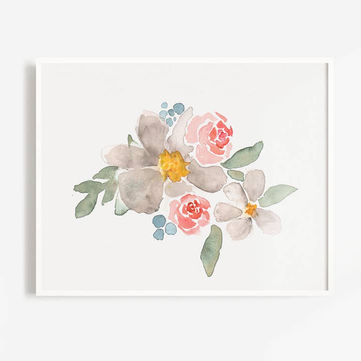 Grijze bloemenkunst print voor wholesale door Candace Wiant Art