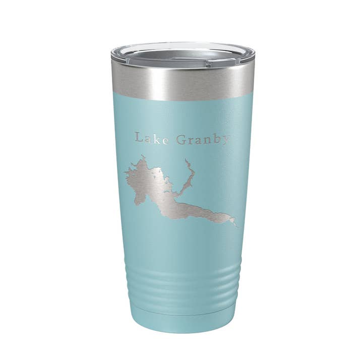 CarveBright - Wholesale Insulated Mug/Tumbler - Lake Granby Map Tumbler Travel Mug Insulated Laser Engraved Coffee Cup Colorado 20 oz13