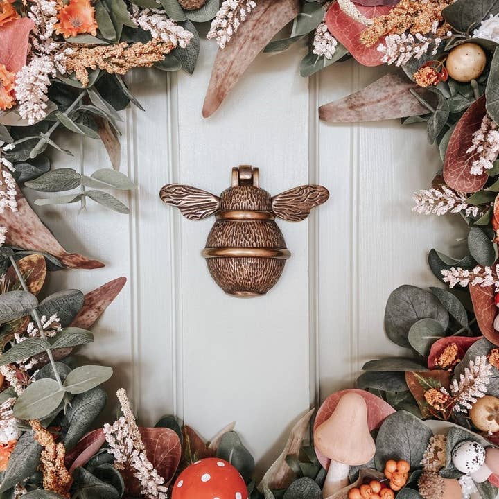 Brass bee - Wholesale Deurkruk/knop - Messing Bumble Bee deurklopper - antieke koperen afwerking3
