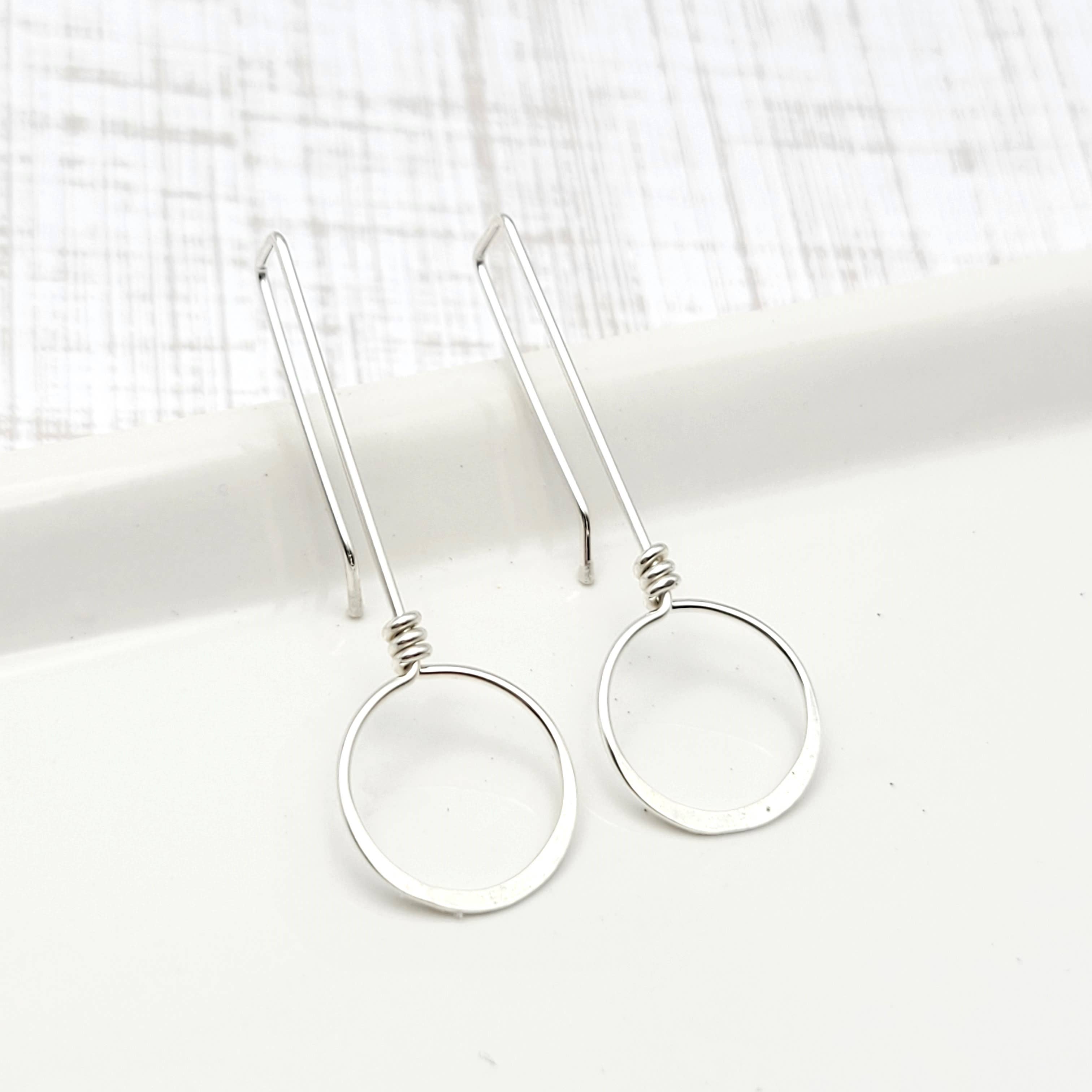 Bijou by SAM - Wholesale Dangle Earrings - Sterling Silver Threader Hoop Earrings - Handmade Earrings2