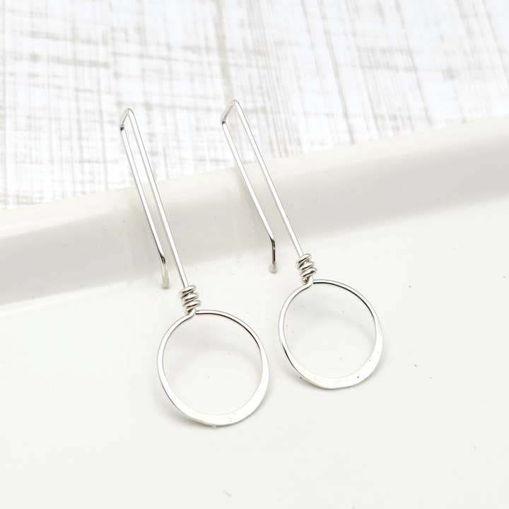 Bijou by SAM - Wholesale Dangle Earrings - Sterling Silver Threader Hoop Earrings - Handmade Earrings2