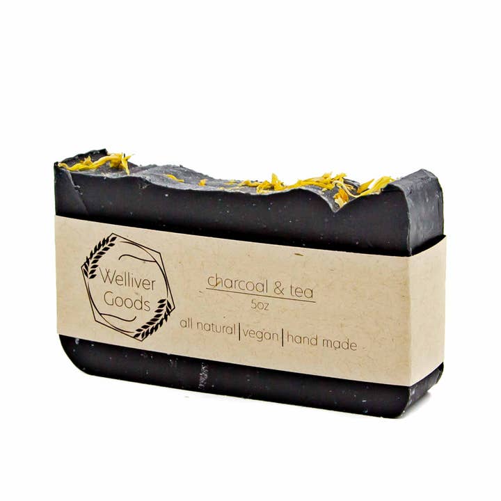 Sabonete em barra - Carvão e árvore do chá por atacado de Welliver Goods