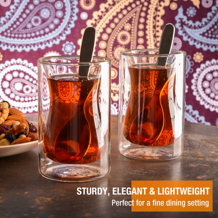 Eparé - Wholesale Coffee/Tea Cup - Eparé 6 oz Double-Wall Turkish Tea Cup (Set of 2)