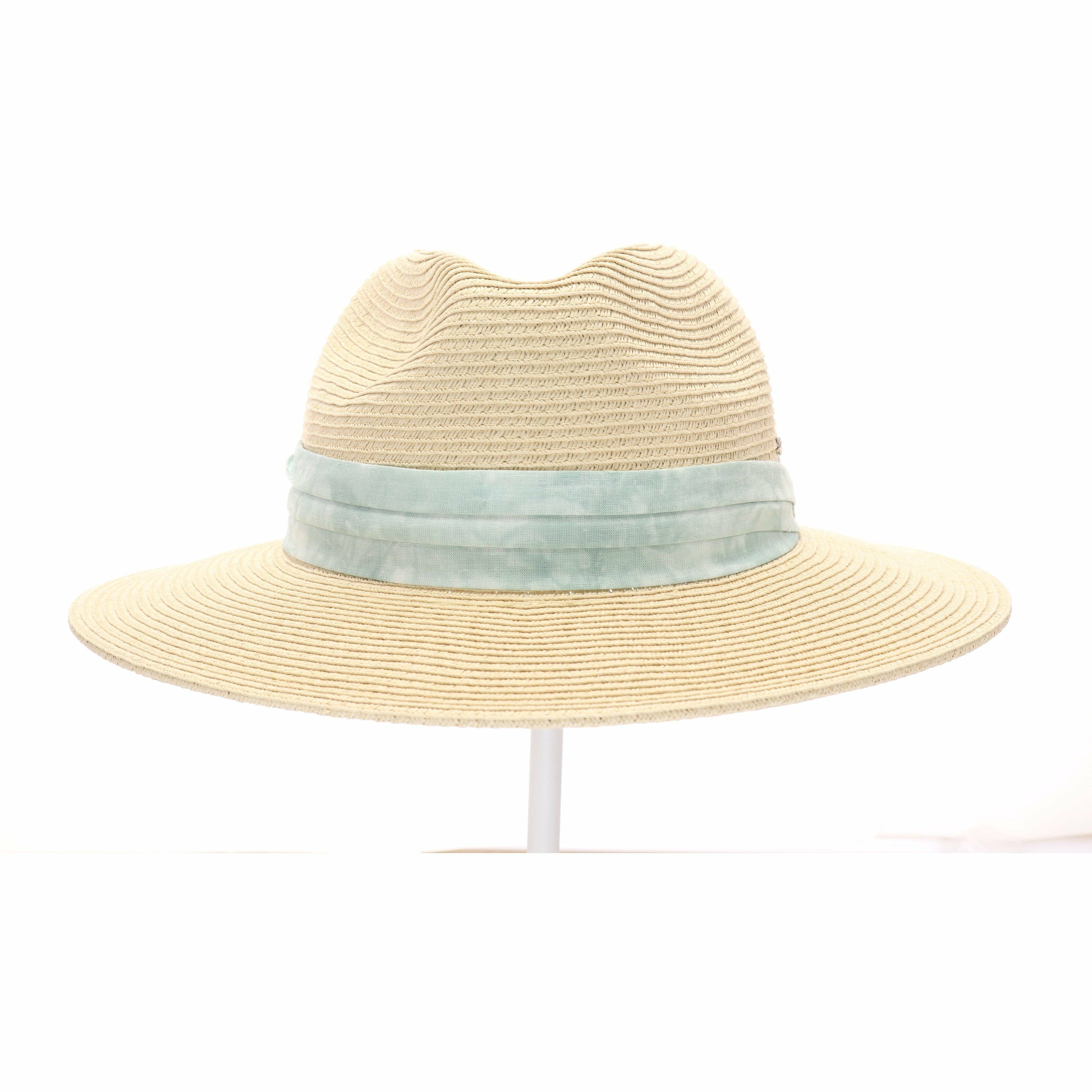 C.C Beanie - Wholesale Straw Hat - Women's - Tie Dye Band Straw Panama Hat ST8502