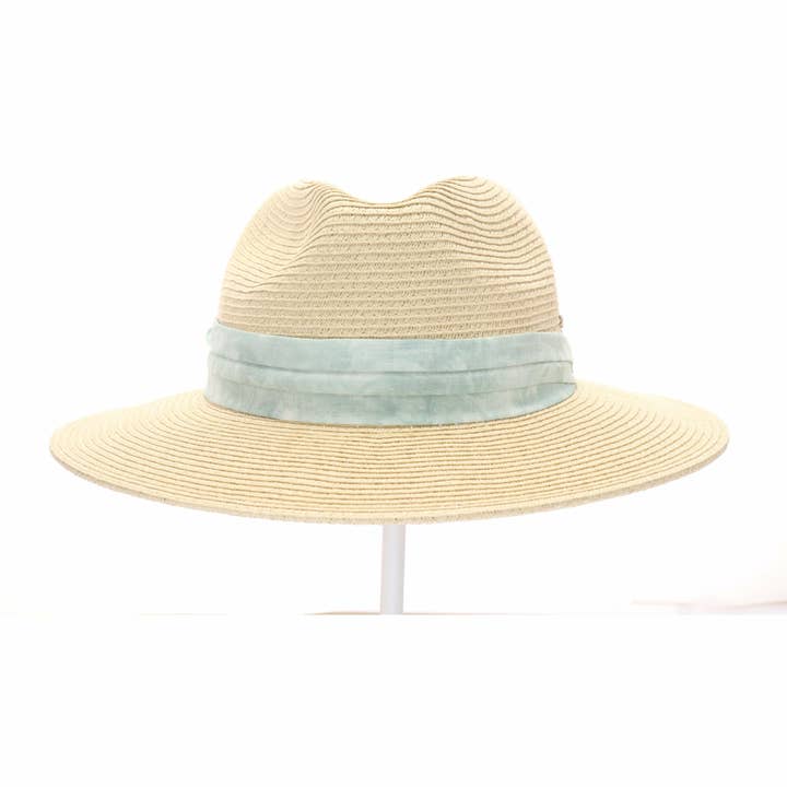 C.C Beanie - Wholesale Straw Hat - Women's - Tie Dye Band Straw Panama Hat ST8502