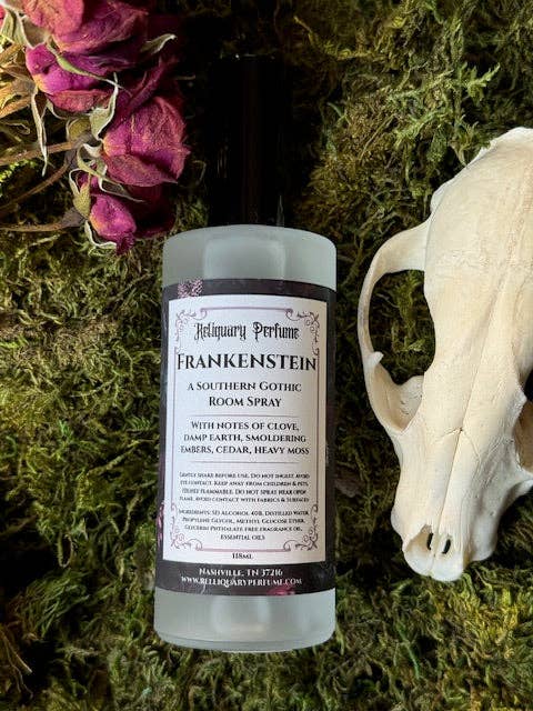 Frankenstein Room Spray | Clove, Damp Earth, Embers, Moss for wholesale by Reliquary Perfume