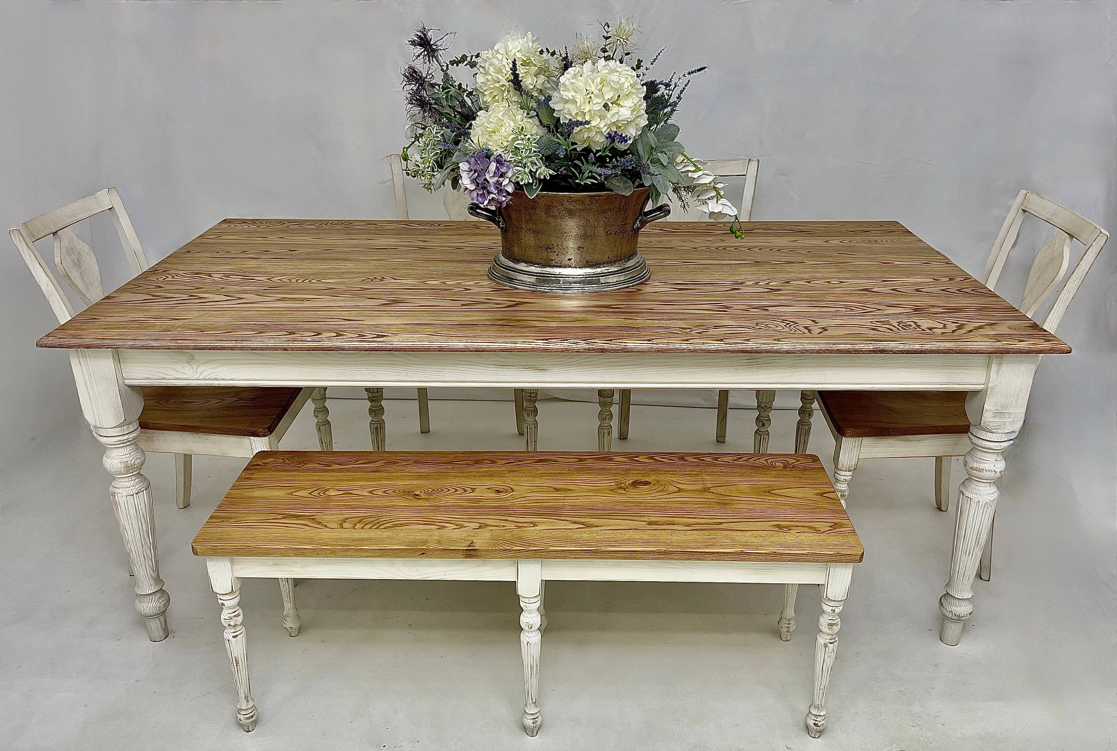 Oak & Post Furniture - Wholesale Bench - bench, french, modern farmhouse, solid wood, accent, kitchen1