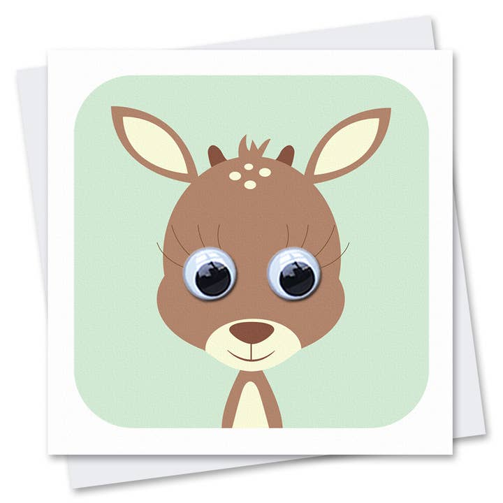 Deer Birthday Card | Cute Kids Cards | Animal Cards for wholesale by Stripey Cats Cards