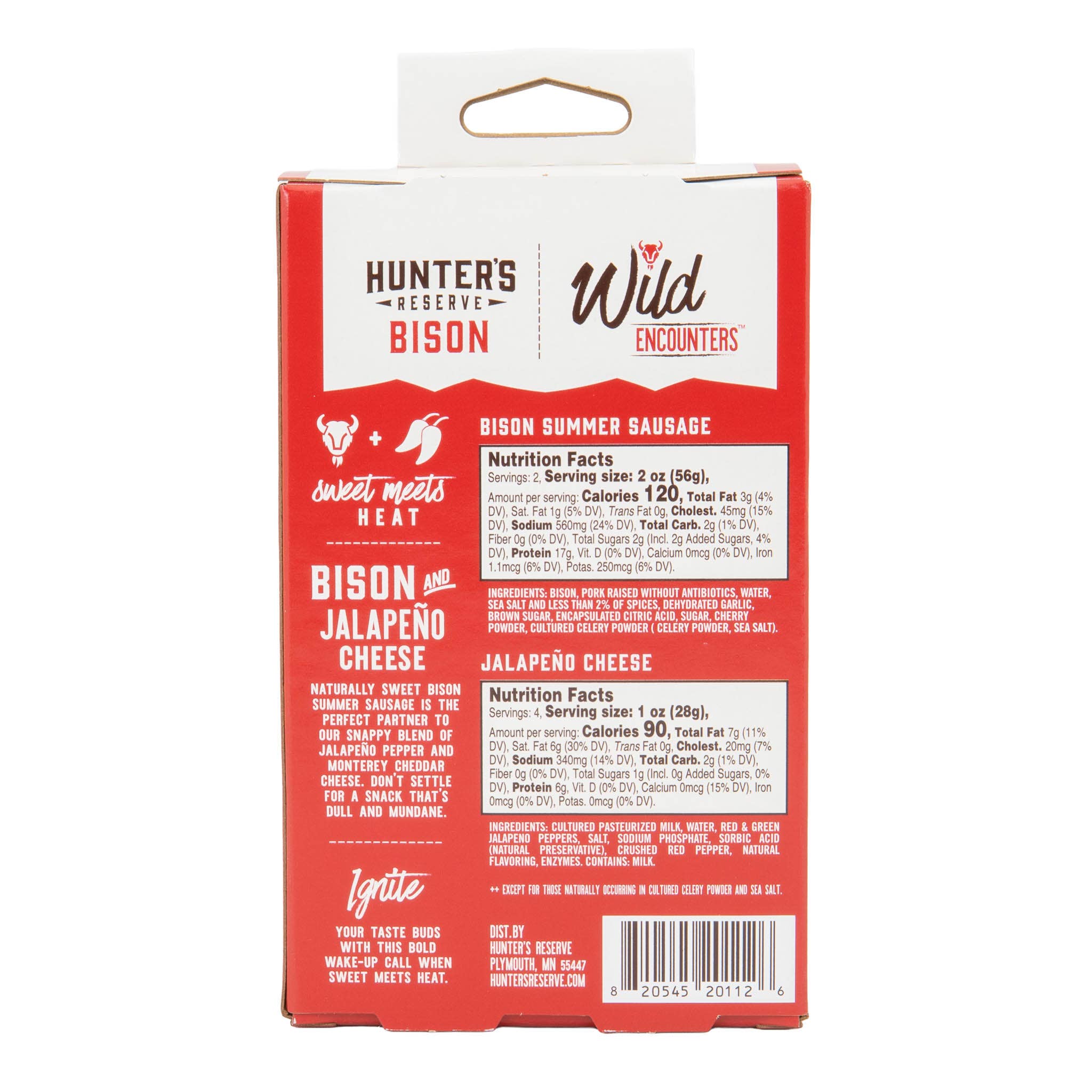 Hunter's Reserve - Wholesale Cheese - Bison & Jalapeno Pepper Cheese Wild Encounters 5